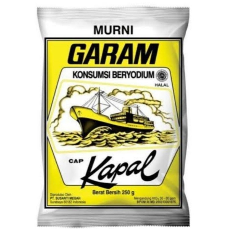 

Garam dapur beryodium cap kapal 250 gr