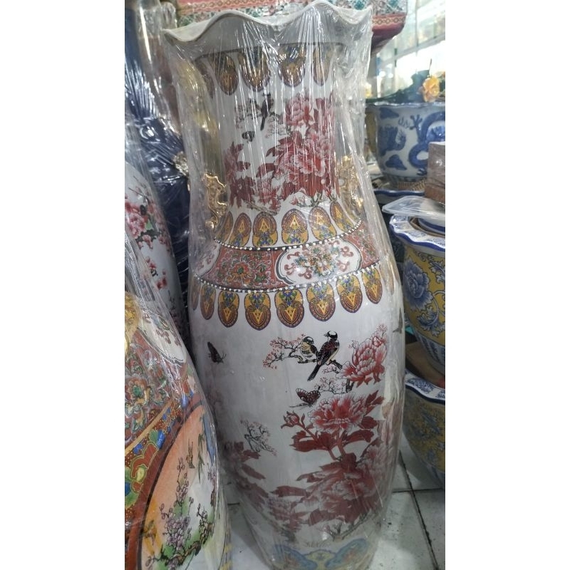 Guci keramik tinggi 90 cm/guci pajangan keramik import