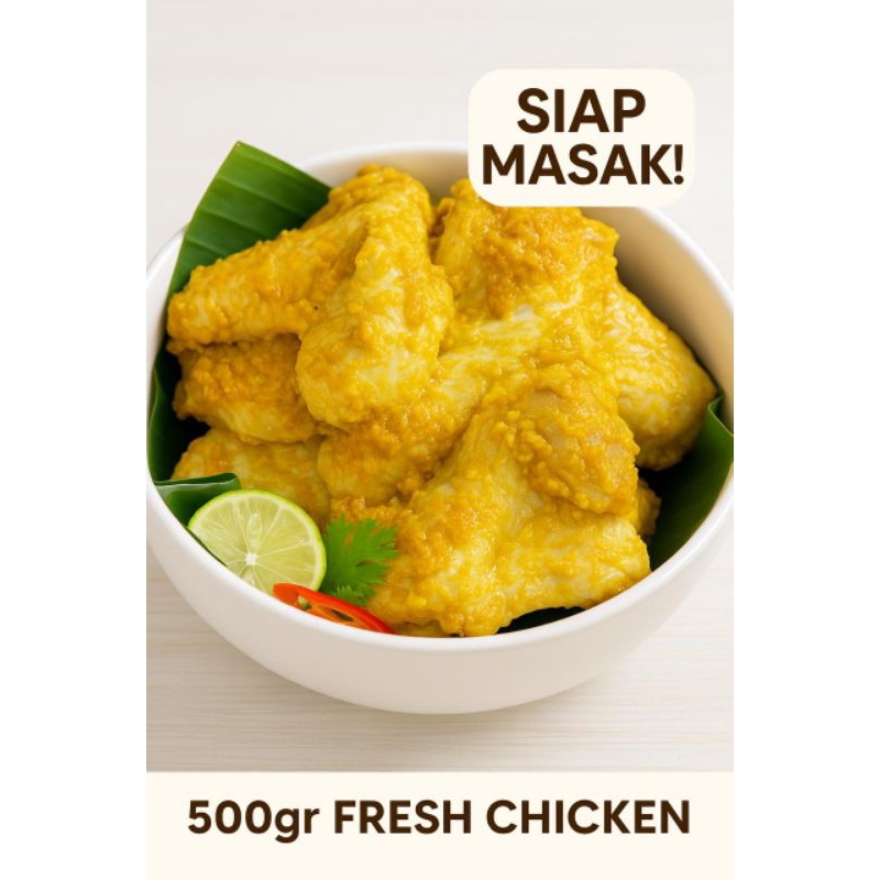

Ayam Bumbu Kuning Marinasi Siap Masak – 5 Potong