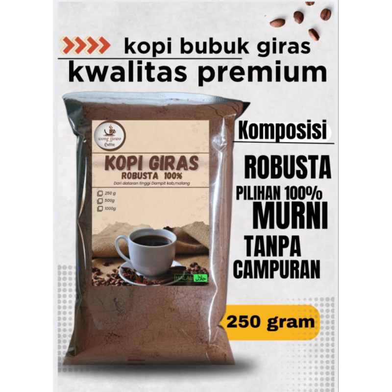 

GIRAS PREMIUM | KOPI BUBUK | KEMASAN 250 gram