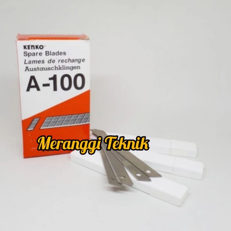 

id4286 Isi cutter kater kecil Kenko A-100 1 tube isi 5 silet