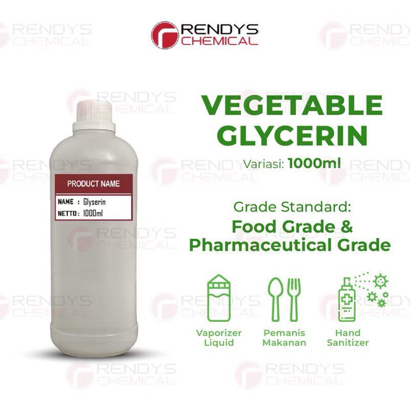 

Vegetable Glycerin / VG / Gliserin Nabati / Gliserol - 1 Kg