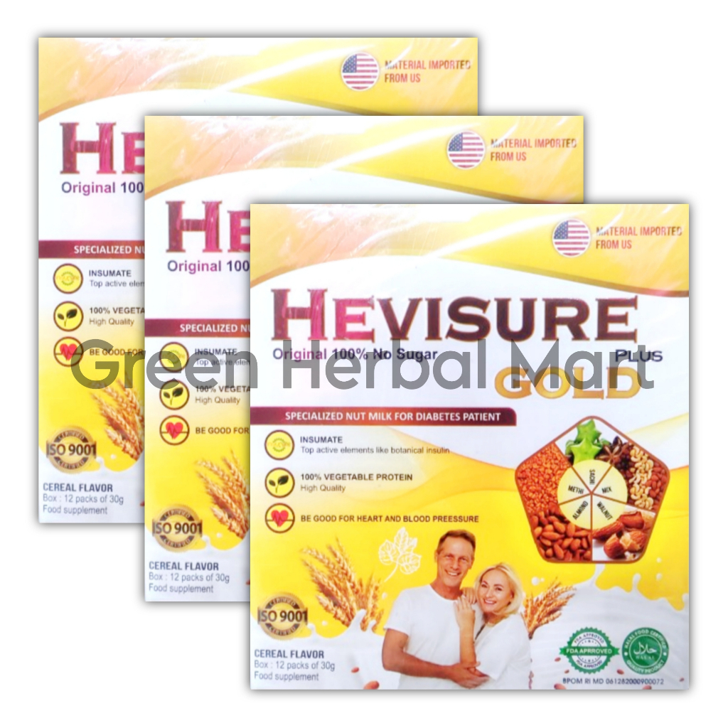 

3 Box Hevisure Gold Susu Untuk Diabetes Kencing Manis Gula Darah From USA Original Asli Dijamin Ampuh