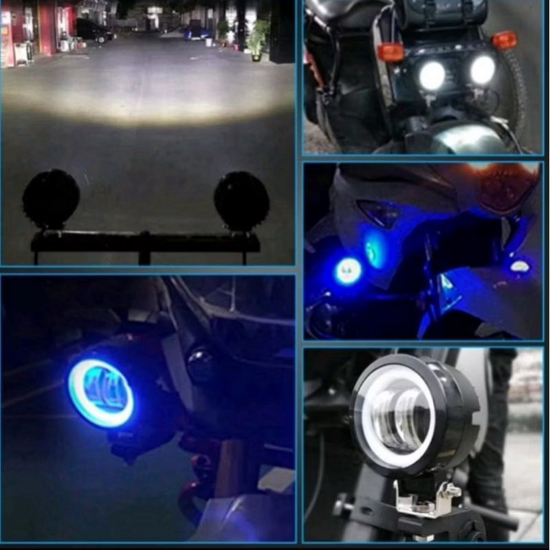 DAYMAKER MINI 2 LENSA KOTAK BULAT MOTOR MOBIL LAMPU TEMBAK LAMPU DEPAN DAYMAKER 2 LENSA KOTAK BULAT