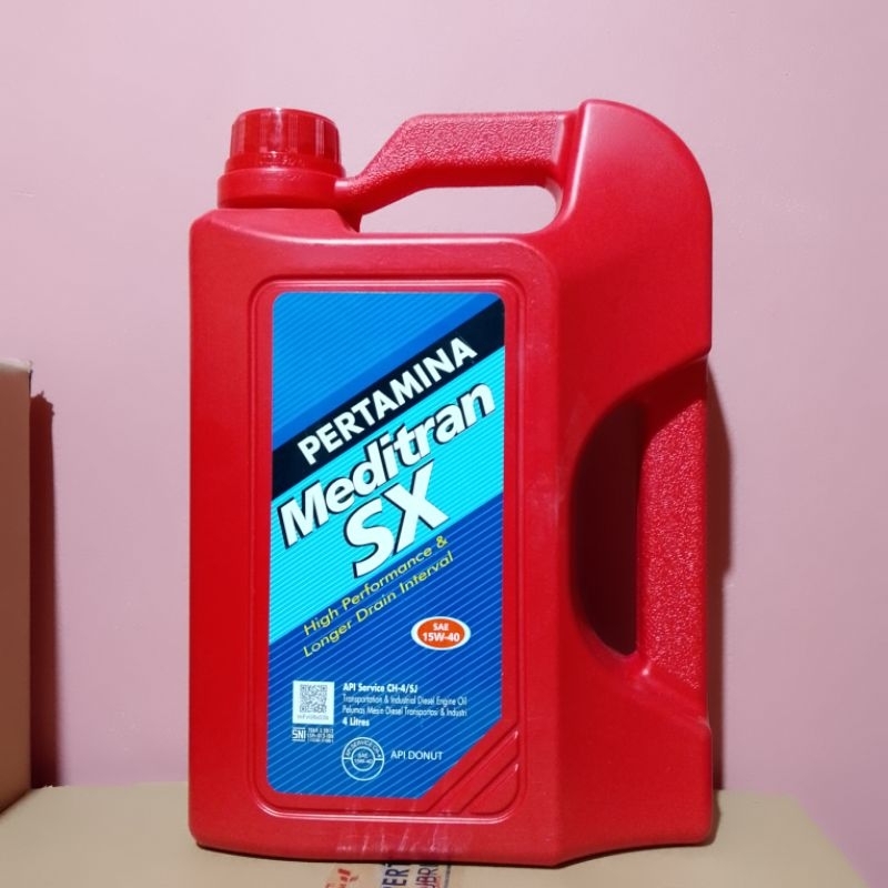 OLI MESIN MOBIL DIESEL MEDITRAN SX 4 LITER SAE 15W-40 OLI PERLUMAS MESIN MOBIL DIESEL