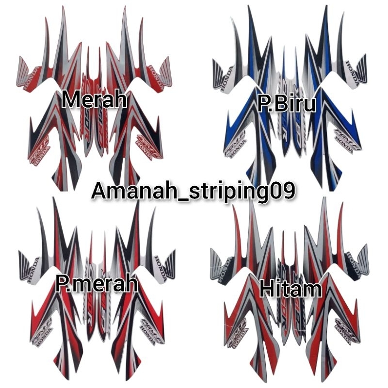 Set stiker striping standart motor CB150R 2013 2014 ful set body terbaik