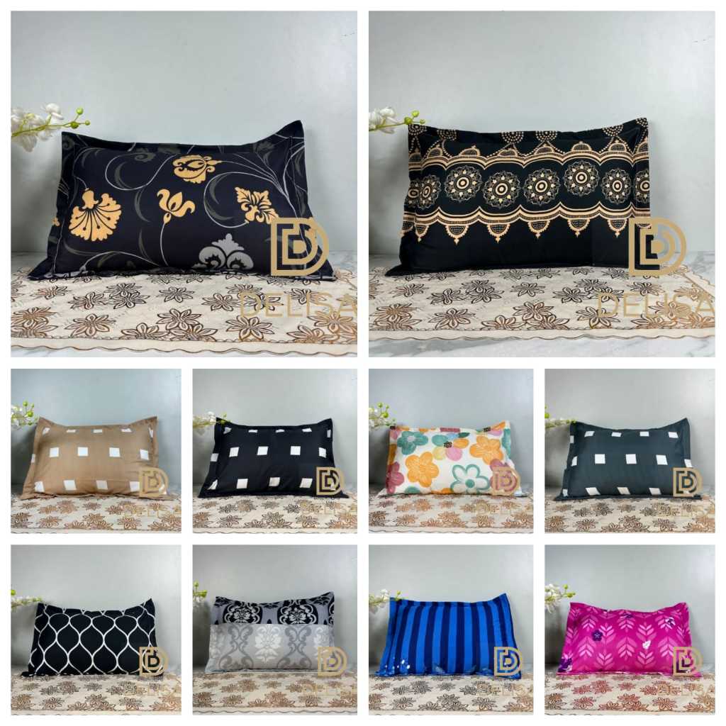 Sarung Bantal Salur Bingkai Pigura Motif Embos Salur Strip Ukuran 50x70cm Ukuran Jumbo