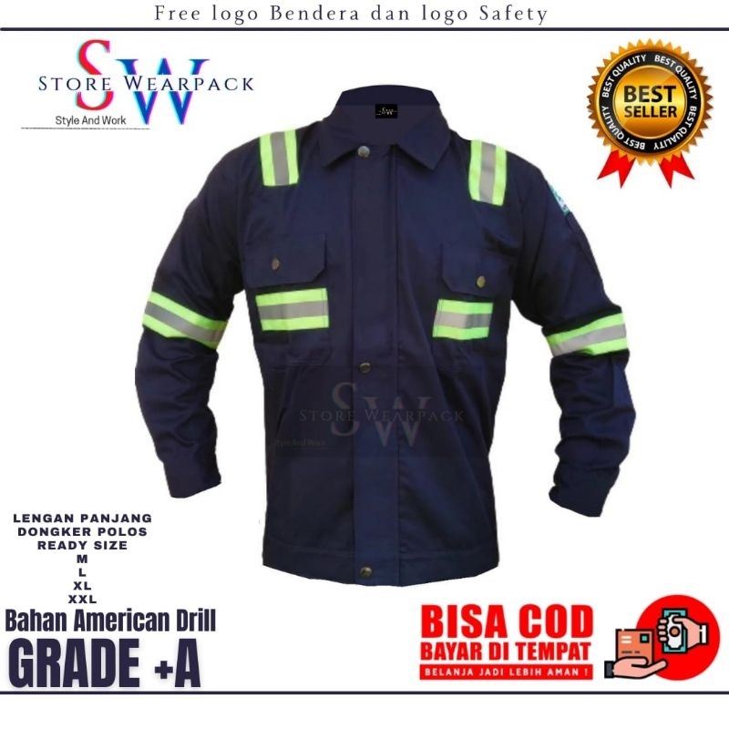 Wearpack Safety Semi Jaket/wearpack kerja/Kemeja Safety K3 terbaru