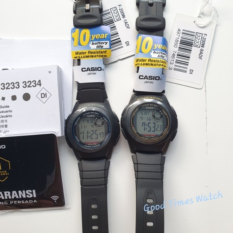 JAM TANGAN CASIO F-200W F 200W F 200 SERIES CASIO ORIGINAL