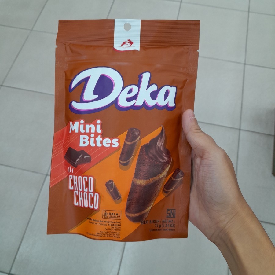 

PROMO Snack Makanan Ringan Cemilan Cokelat Coklat chocolate DEKA Dua Kelinci Mini Bites Choco Wafer Roll Kecil Murah Termurah Refill Kemasan Isi Ulang Pouch Seal Sealed 72gram 72 gram gr Usaha Kekinain Viral Ide Jualan UMKM Toko Warung Kelontong Hampers