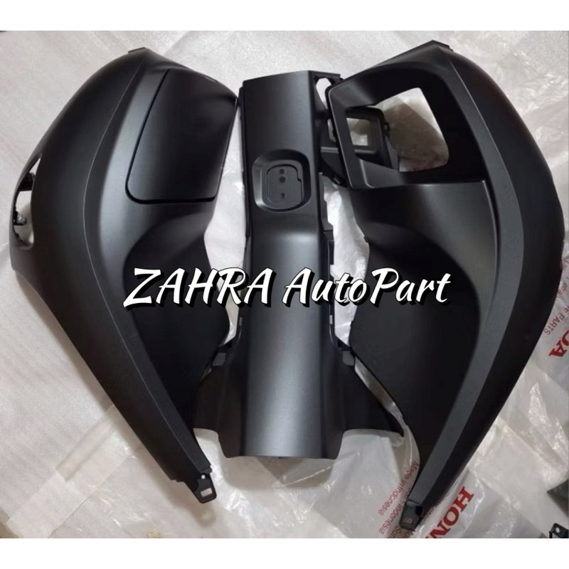 Cover paketan sayap kanan kiri dek kunci tutup laci scoopy led new K2FP gen 6 thn 2025 Hitam doff Or