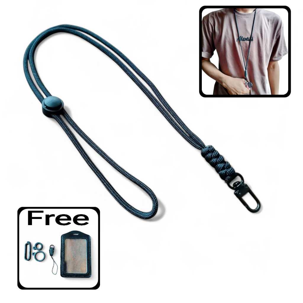 

Lanyard Tali Gantungan Leher Premium Aksesoris Multifungsi Stoper Adjustable