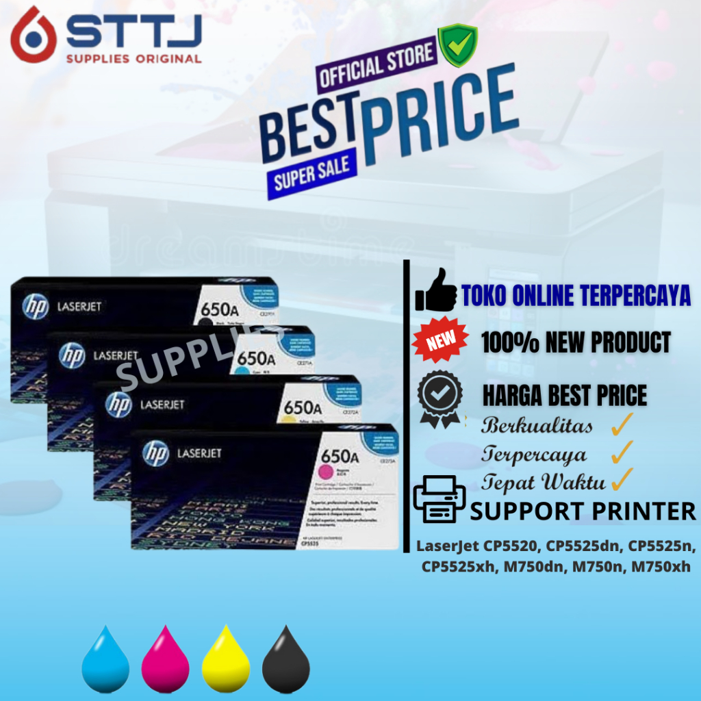 Toner LaserJet HP 650A Original  Printer LaserJet CP5520, CP5525dn, CP5525n, CP5525xh, M750dn, M750n