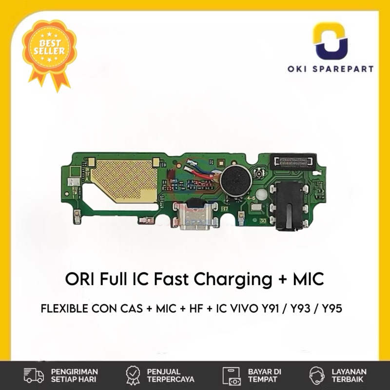 Konektor Cas VIVO Y91 / Y93 / Y95 ORI IC+ MIC
