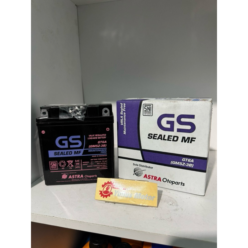 Aki kering GS ASTRA ORIGINAL buat grand, mio sporty, jupiter burhan/lama, vega, shogun 110 DLL