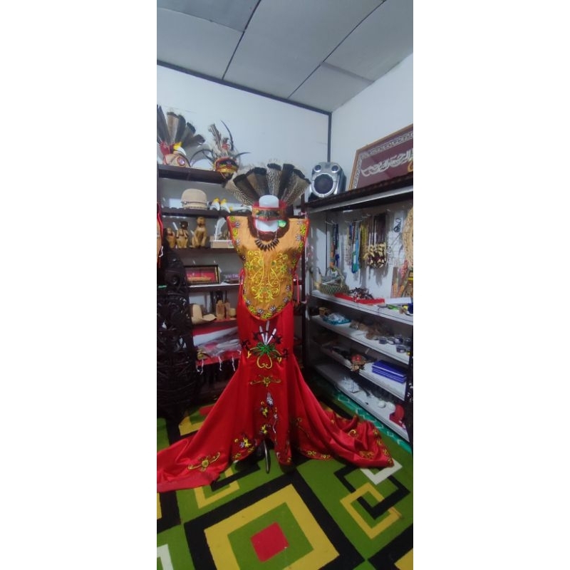 set baju dayak wanita dewasa lengkap