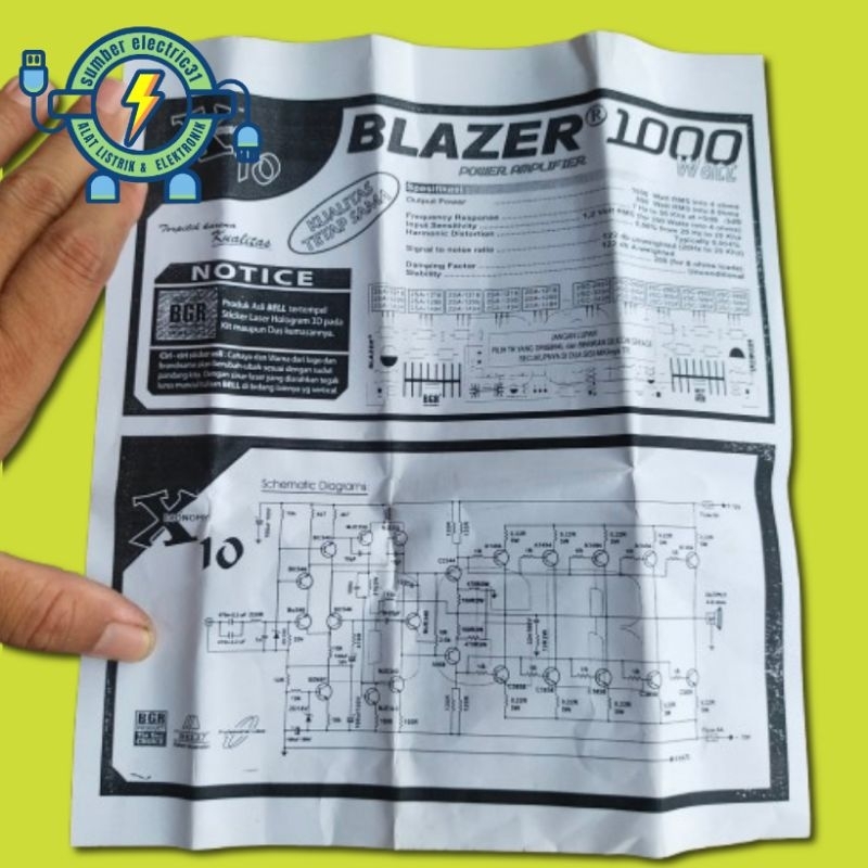 Keka'Store Kit Driver Power Blazer X10 1000 Watt Mono Original By Bgr Product