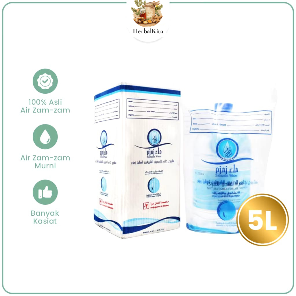 

Air Zamzam 5L Asli Barcode///Zamzam Asli 100%// Oleh-oleh haji dan umroh murah