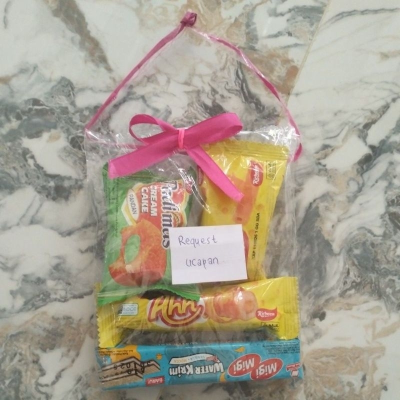

Mini gift snack free request ucapan | gift snack ulang tahun , syukuran , dorprize dll