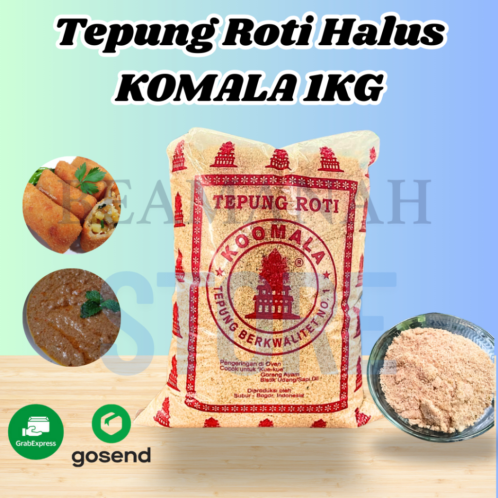 

Tepung Roti Koomala/Tepung Panir/Tepung Roti Halus 1 KG tepung risol udang nugget bumbu batagor