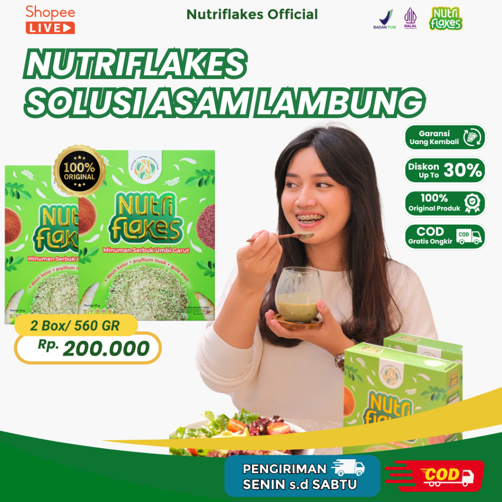 

Nutriflakes Obat Asam Lambung 2 Box Original