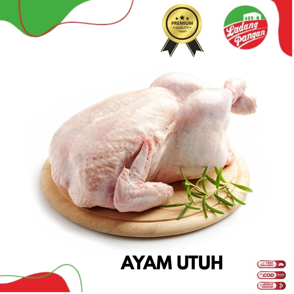 

Ayam Utuh Broiler Karkas Organik Asli Fresh - Ladang Pangan
