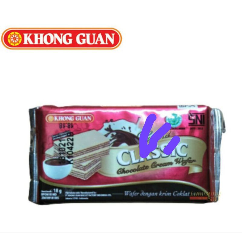 

Khong Guan Wafer Stik Cokelat 18 gram harga satuan