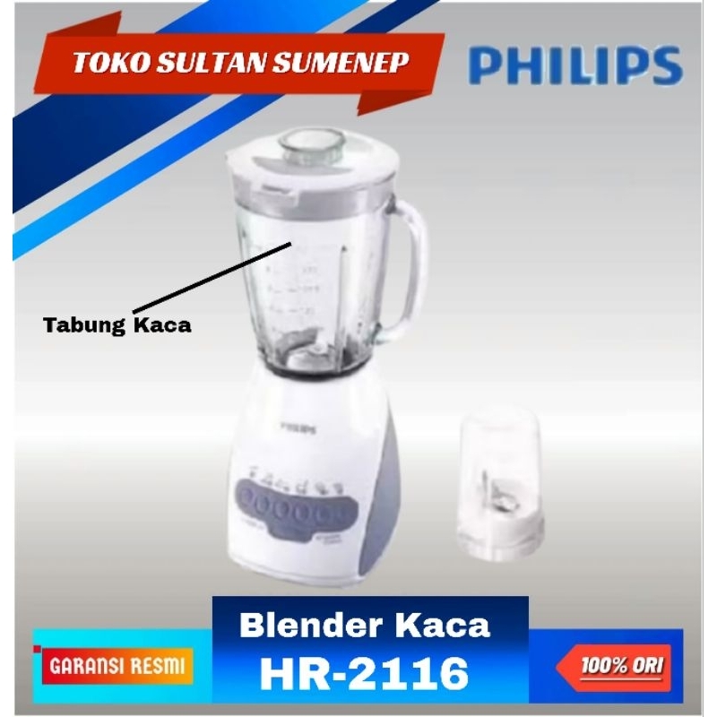 PHILIPS Blender Kaca HR-2116 / HR 2116