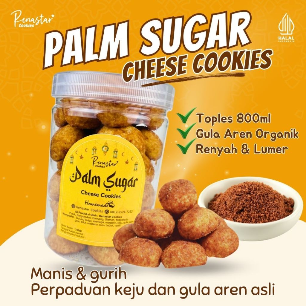 

Palm Sugar Cheese Cookies Enak Renyah Lumer- 100% Gula Palm Asli