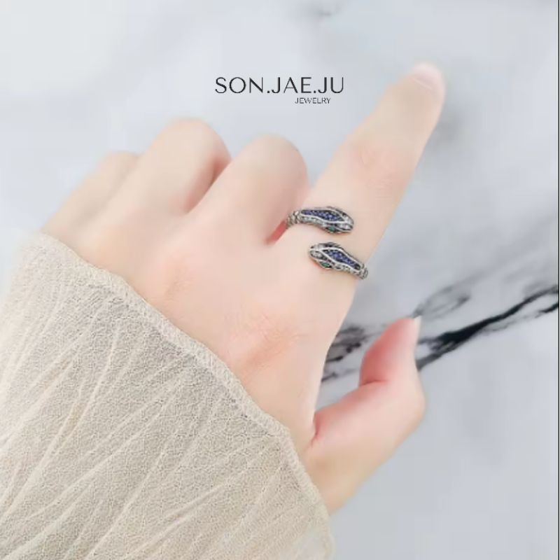 Cincin Pria Wanita Nagini Ring 2  - 925 sterling silver