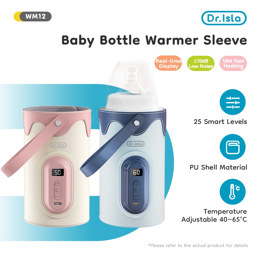 Dr.isla Penghangat Asi Portable 20-50° Fungsi Tampilan LED  Bottle Warmer Tas Penghangat Botol Susu 