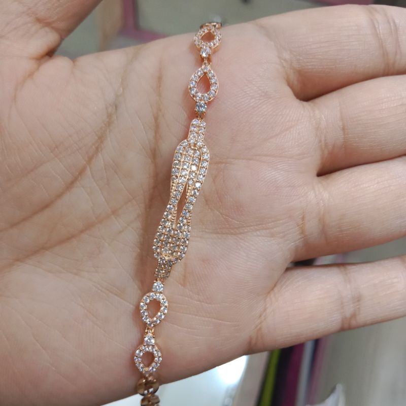 gelang fashion plat lilit mata-mata, emas kadar 375(8k)