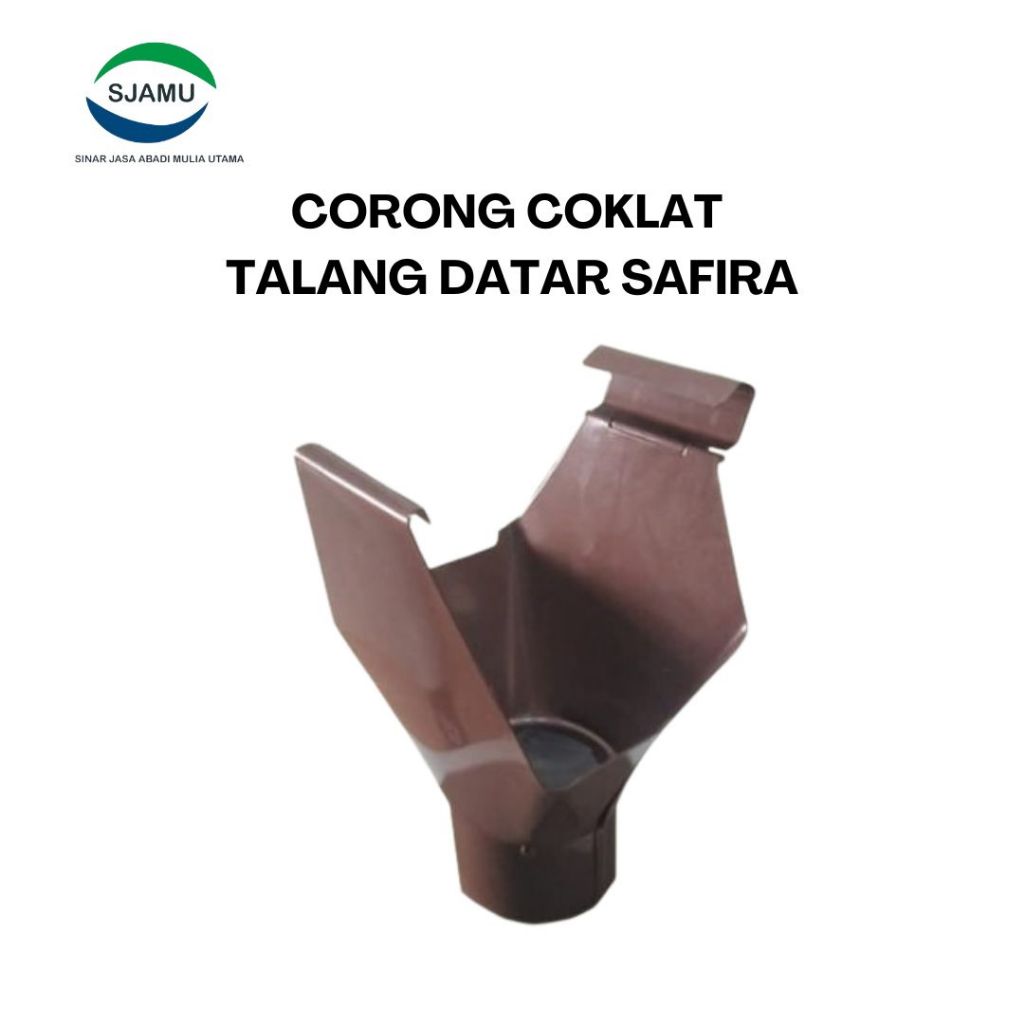 Aksesoris Talang Air Rumah (SJAMU Talang Metal) Corong Talang Safira Coklat