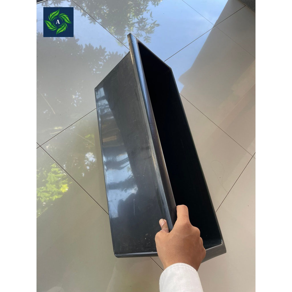 Pot Tanaman SGP Grace Panjang 65 CM Hitam Plastik Kualitas Terbaik, Pot Persegi Panjang 60 CM