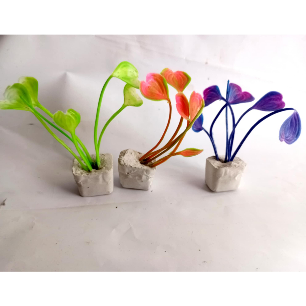 bunga plastik aquarium lompong