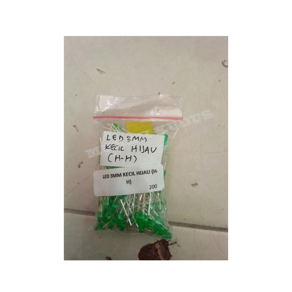 LED 3MM KECIL HIJAU (H-H) / LAMPU LED KECIL 3MM