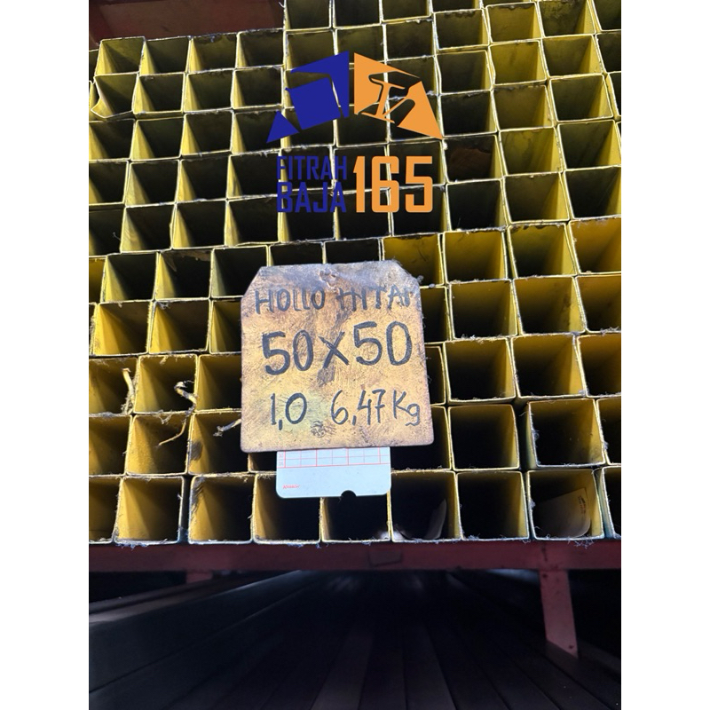 Besi Holo / Hollow Hitam Ukuran 50x50