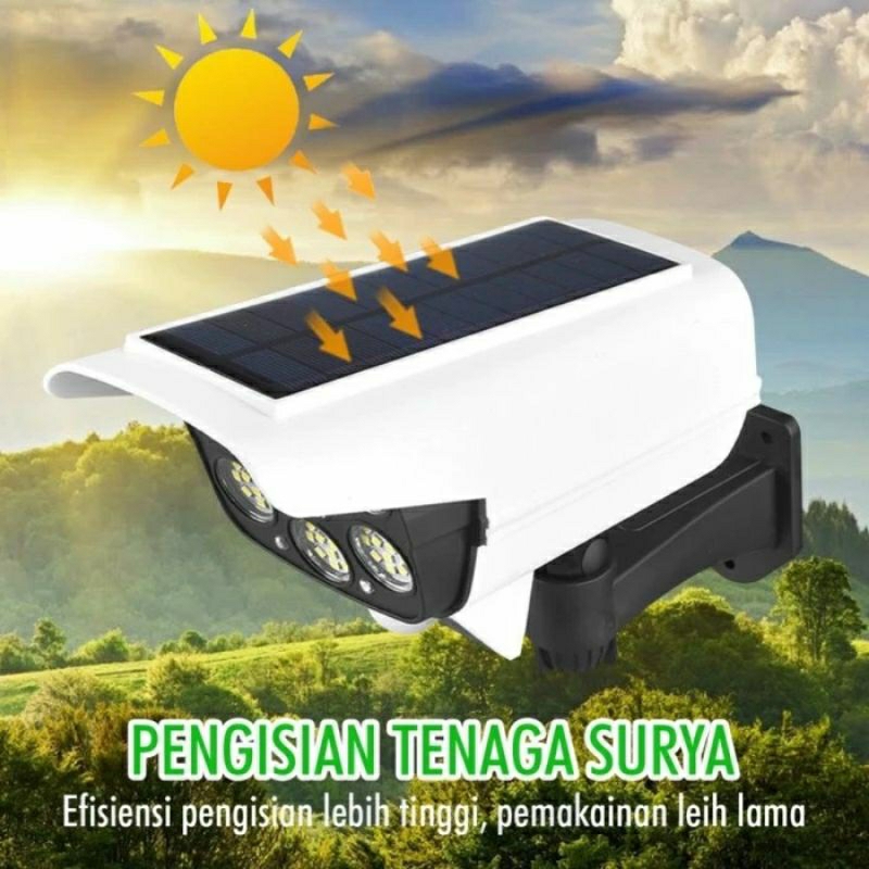 Lampu Dinding Model CCTV Solar Charge Tenaga Surya