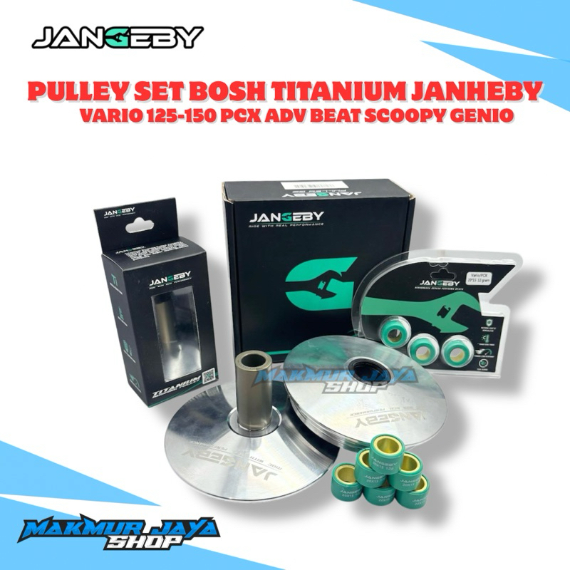Pully Jangeby Set Roller dan Bosh Titanium Vario 125-150 Pcx Adv 150 Beat Scoopy fi ESP Genio Beat D