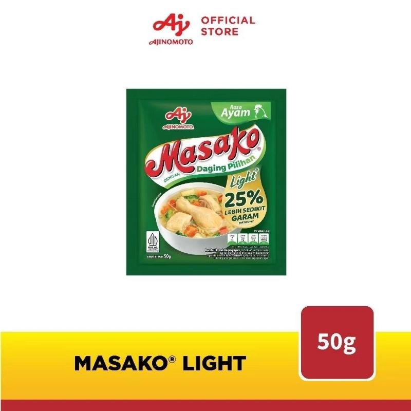 

Masako Light Rasa Ayam 50g – Bumbu Kaldu Rendah Garam & Lezat