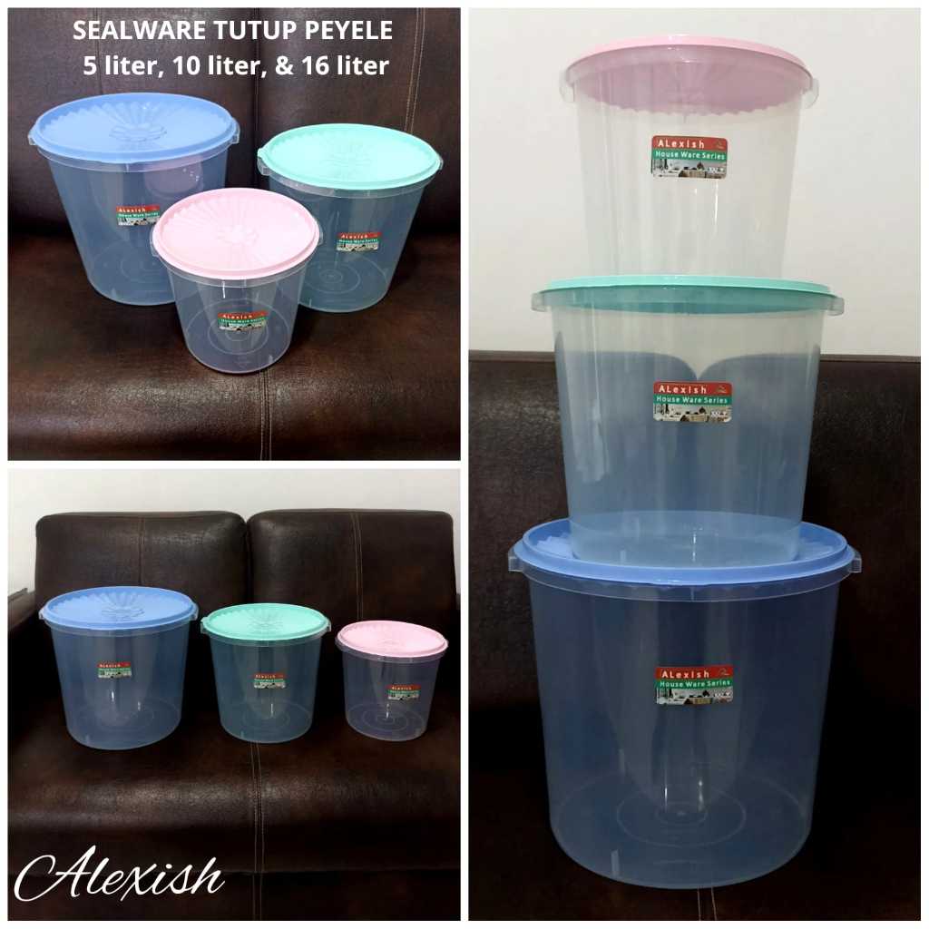 Toples Alexish Peyele 10 LITER Wadah Plastik Makanan Serbaguna Toples Le