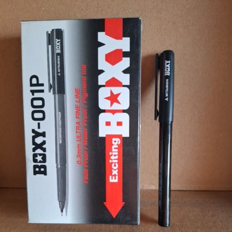 

pen boxy mata kuas 0.3mm hitam