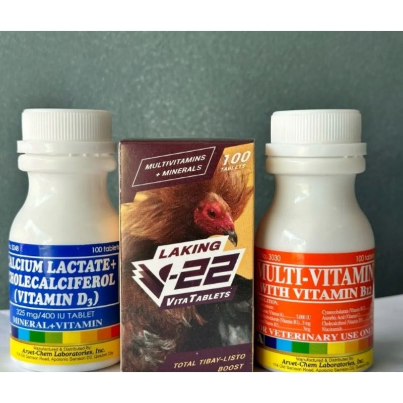 RAWATAN AYAM ADUAN Paket Rawatan Ayam Aduan Kalsium Laktat Multivitamin V22 Belman ADUAN CALCIUM LAC