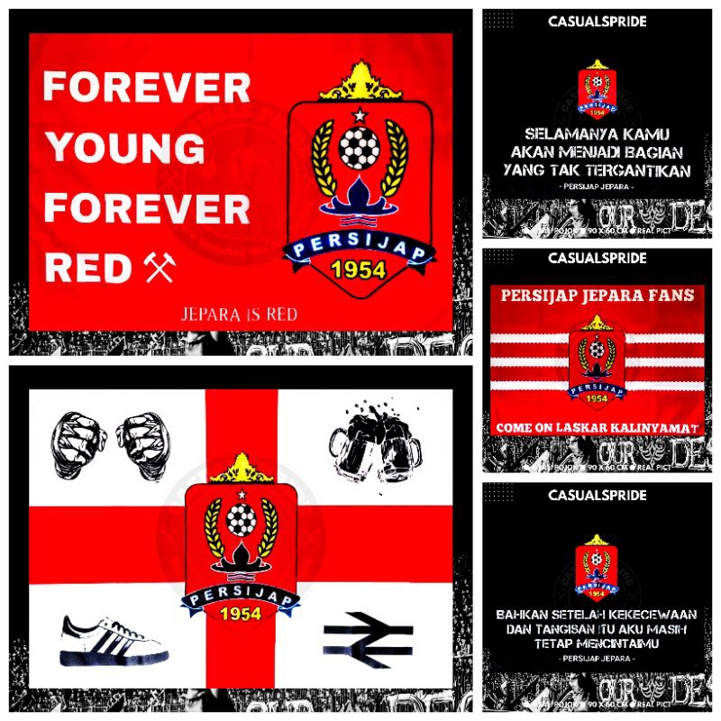 Bendera Persijap Jepara Curva Nord Syndicate 1954 Banaspati Jetman Laskar Kalinymat