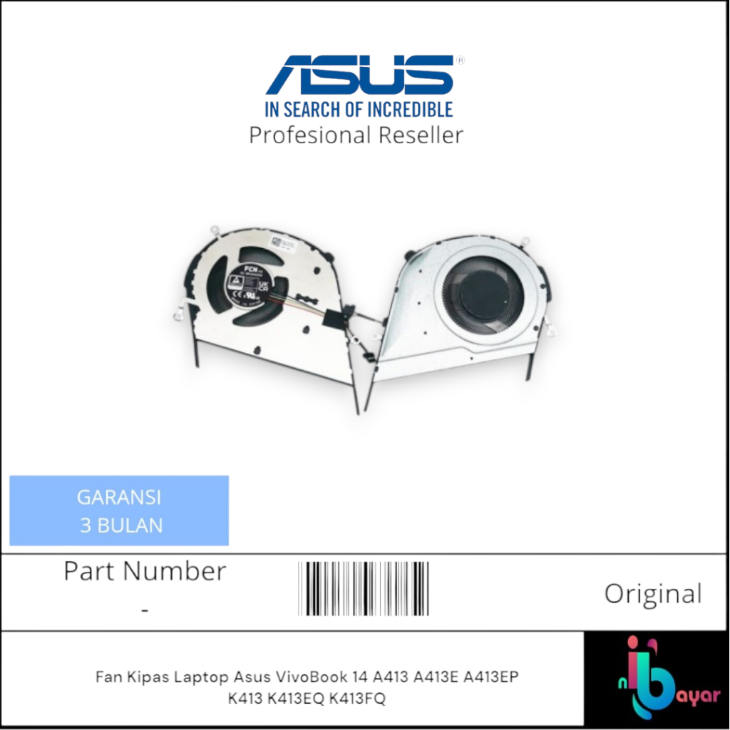 Fan Kipas Laptop Asus VivoBook 14 A413 A413E A413EP K413 K413EQ K413FQ