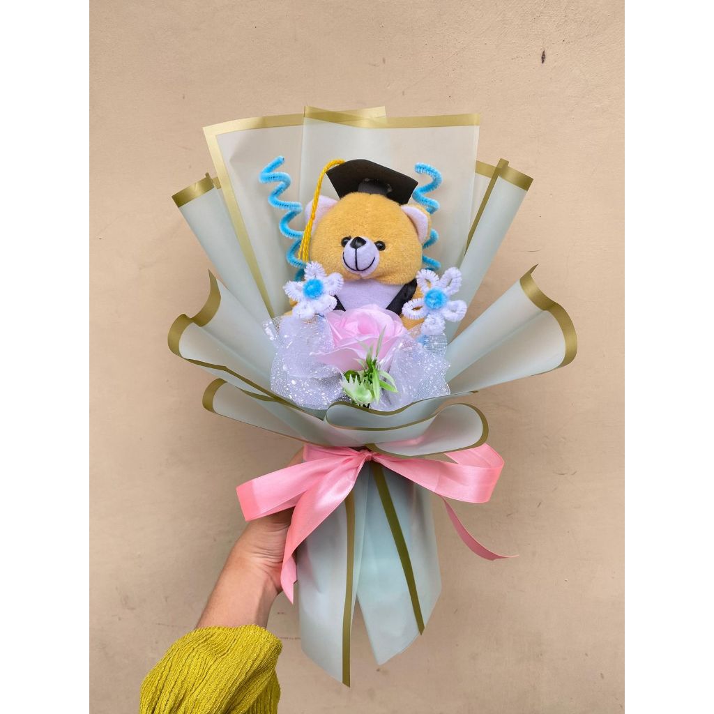 Buket  kado wisuda pria buket bunga wisuda