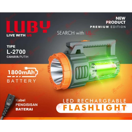 Luby Lampu LED Rechargeable Flashlight L-2700