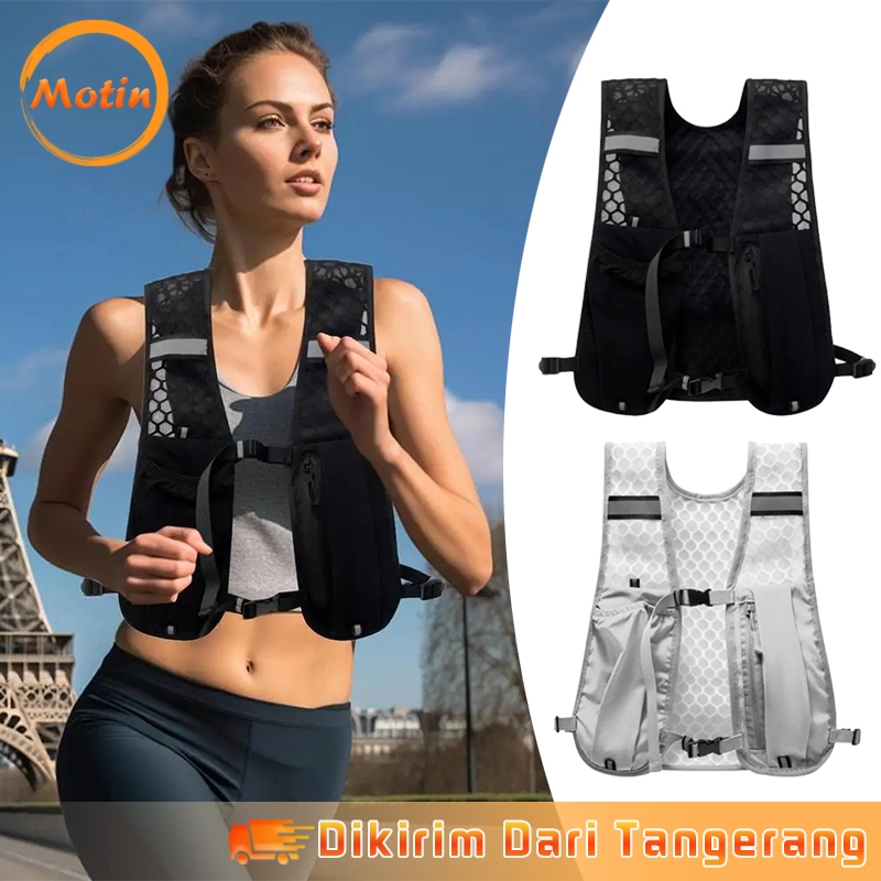 Hydration Backpack Vest Hydration Pack Trail Running Vest Dengan Strip Reflektif