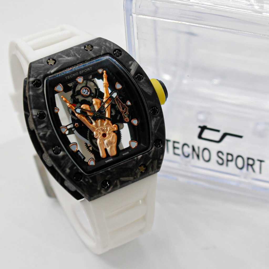 Jam Tangan Pria Tecno Sport TS -Flying Tourbillon New Symbol of Rebellion Original Strap Rubber