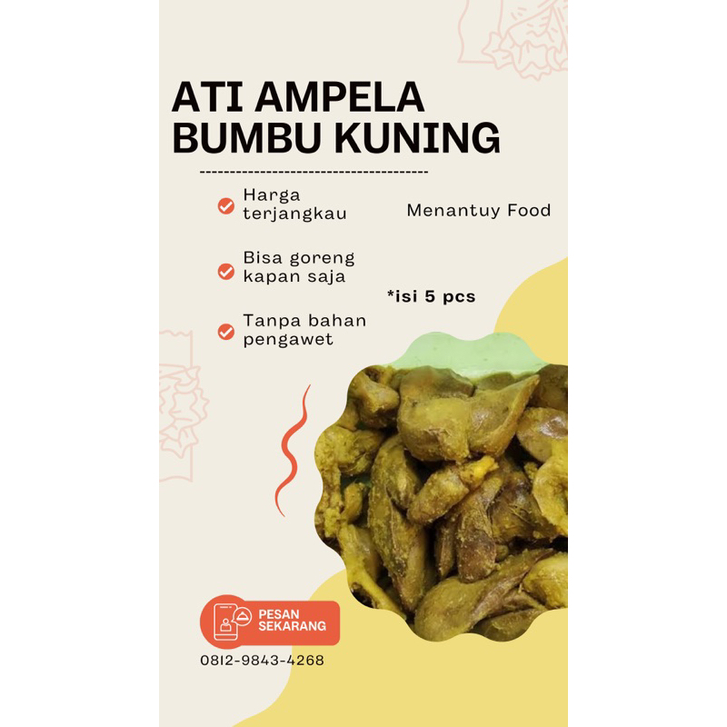 

Ati Ampela Ayam Bumbu Ungkep Marinasi siap Goreng